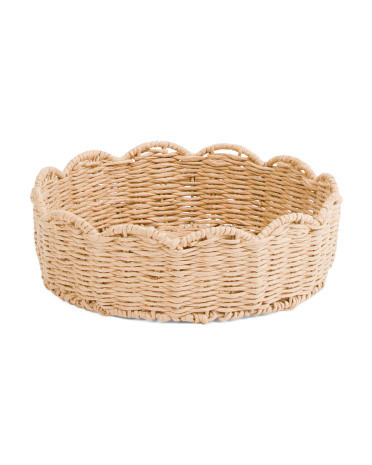 10.5x3.5 Woven Scalloped Bowl | TJ Maxx