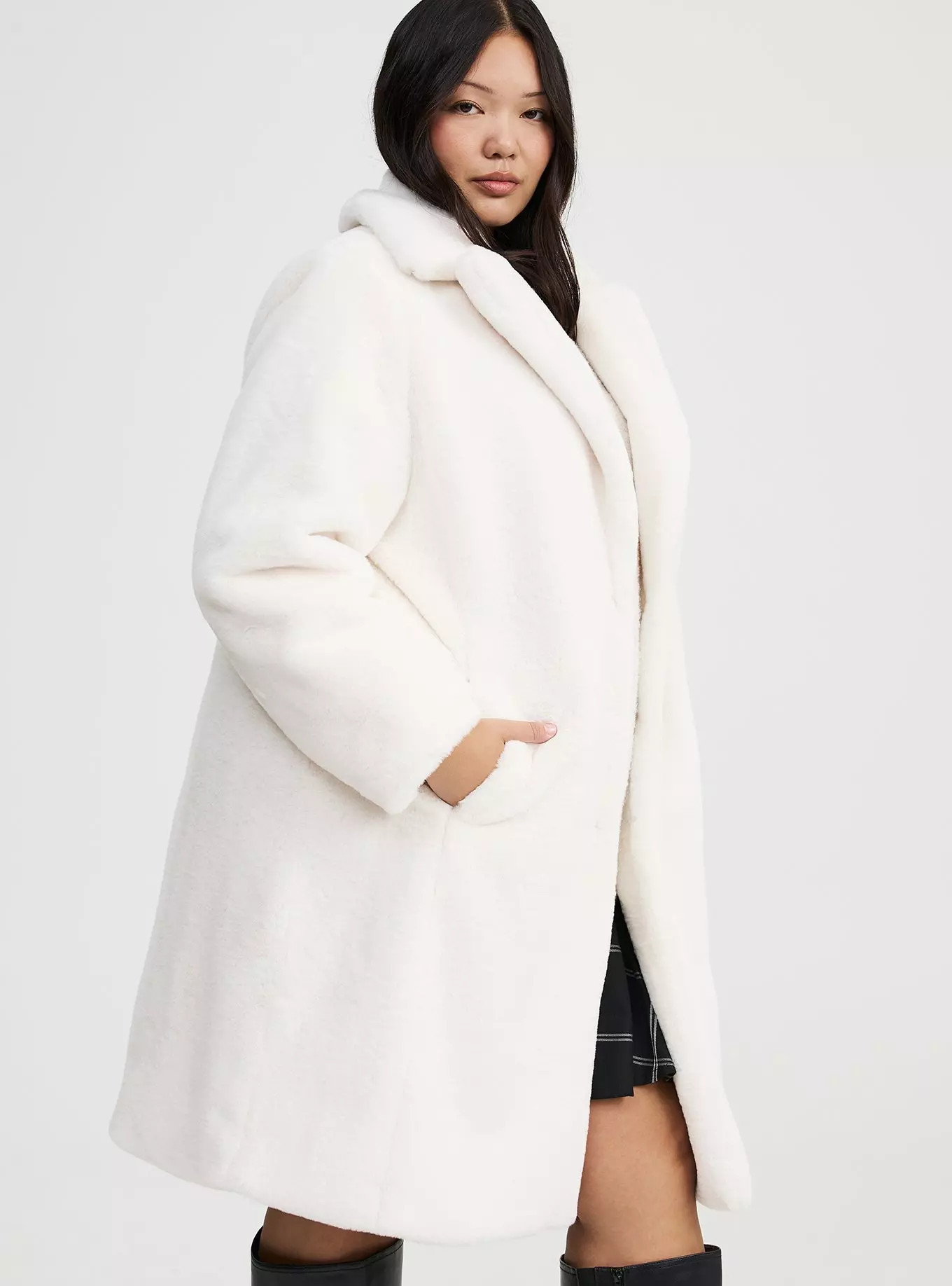 Longline Faux Fur Coat | Torrid (US & Canada)
