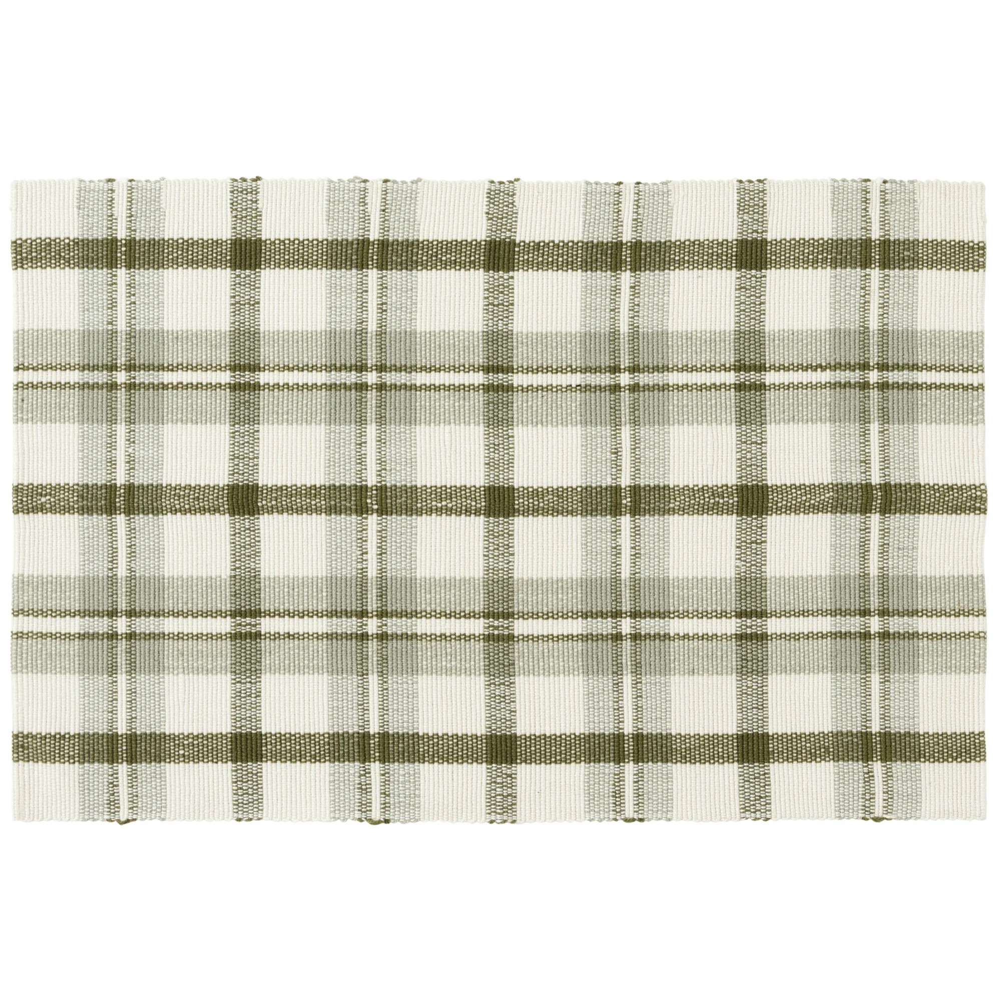 Mainstays 24"x36" Green Plaid Outdoor Layering Rug | Walmart (US)