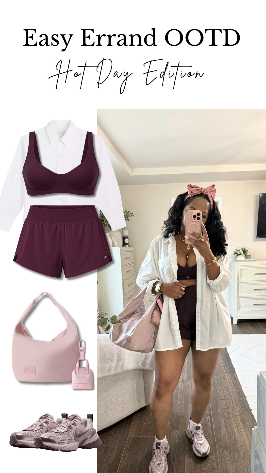 Easy hot day outfit 🤎 Light layers, comfy shorts, and sneakers for a day out.

#SummerOutfit #CasualOutfit #EverydayStyle #HotWeatherStyle 

 #LTKgrwm #LTKootd #LTKU