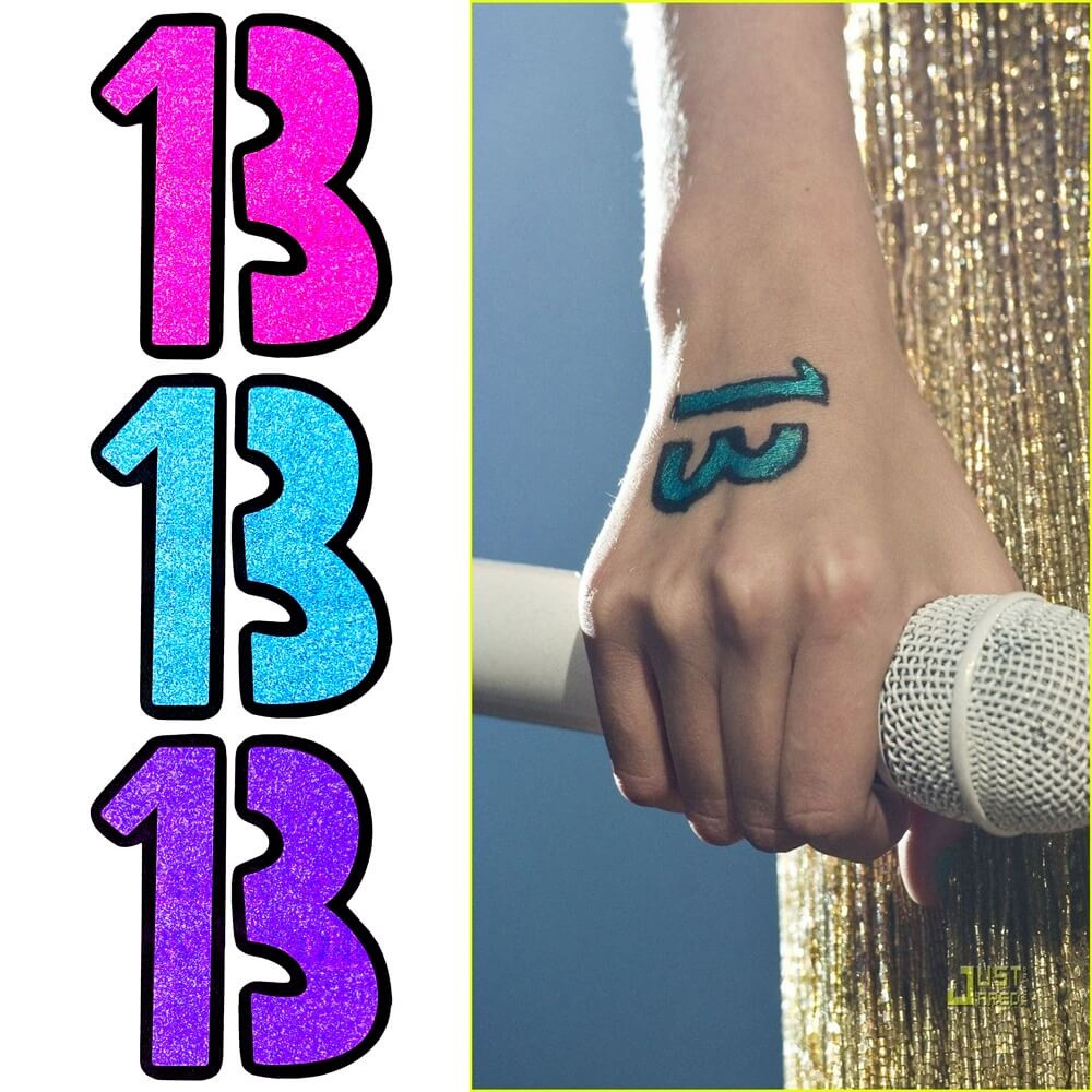 Tatuagem Temporária Taylor Swift 13 Kit com 3 cores Roxo Rosa Azul Personalizada | Shopee (BR)