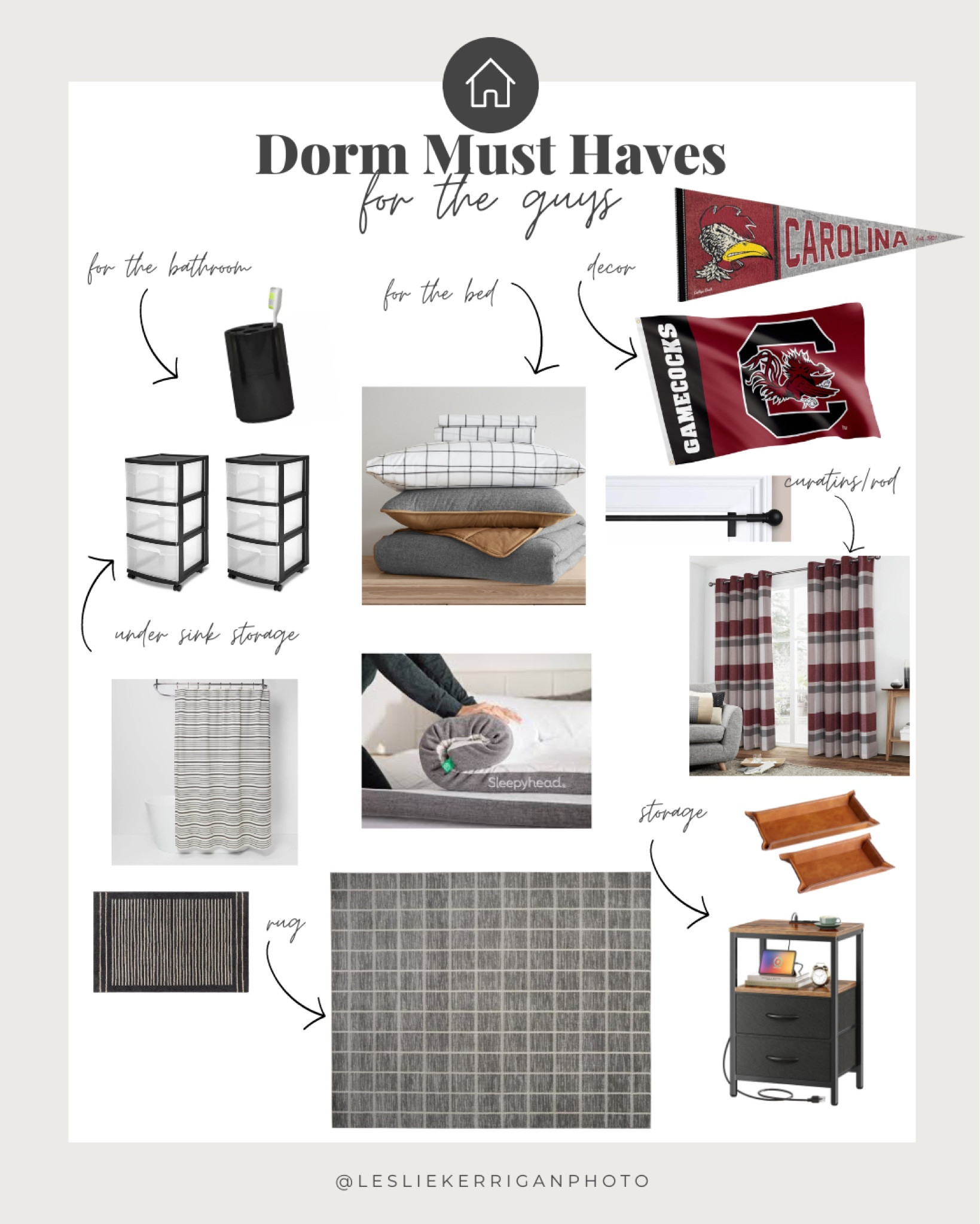 Calling all moms of soon to be college freshman!!  Here is your must have list for your son's dorm!  They want flags for decor, a soft rug under bed, some storage and blackout curtains!:)

Dorm essentials, dorm decor, boy dorm decor, mattress topper, bedding, dorm storage, gray bedding, boy bedding



#LTKhome #LTKover40