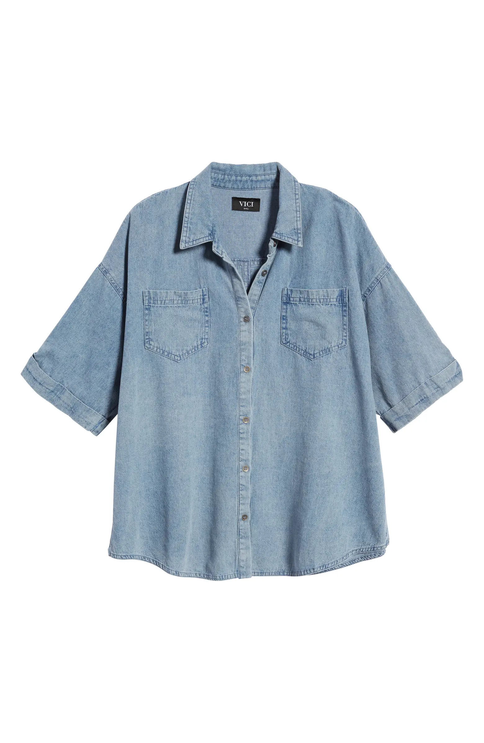 VICI Collection Chambray Button-Up Shirt | Nordstrom | Nordstrom