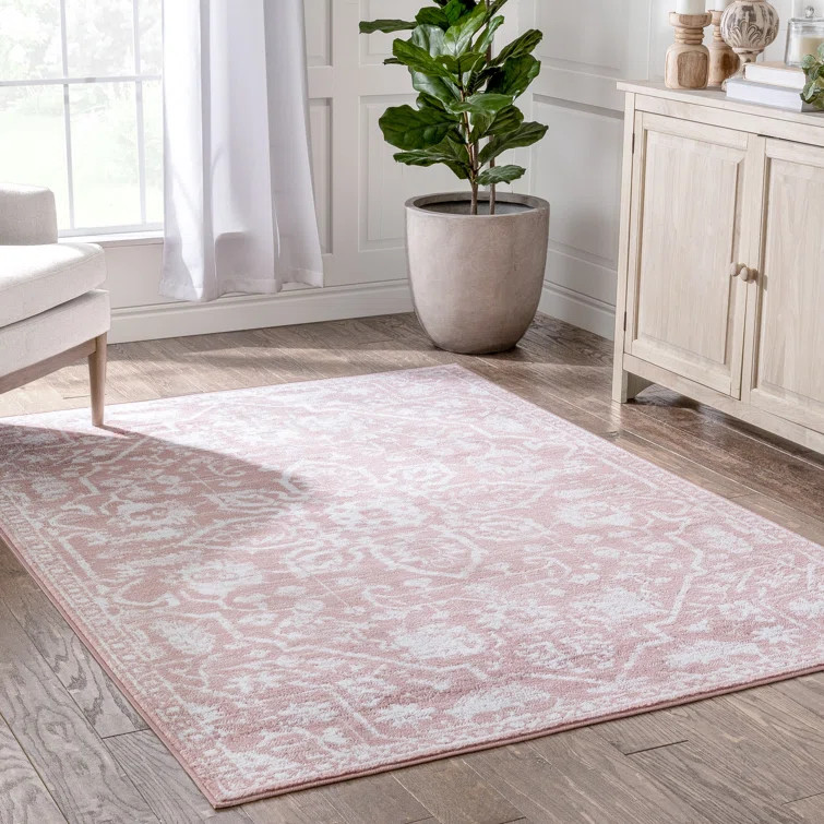 Dazzle Oriental Blush Pink Area Rug | Wayfair North America