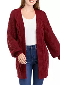 Women's Open Front Sweater Knit Cardigan | Belk