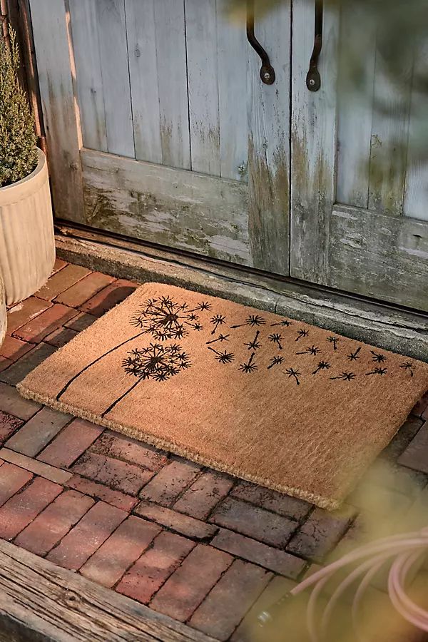 Dandelion Wish Coir Doormat | Anthropologie (US)