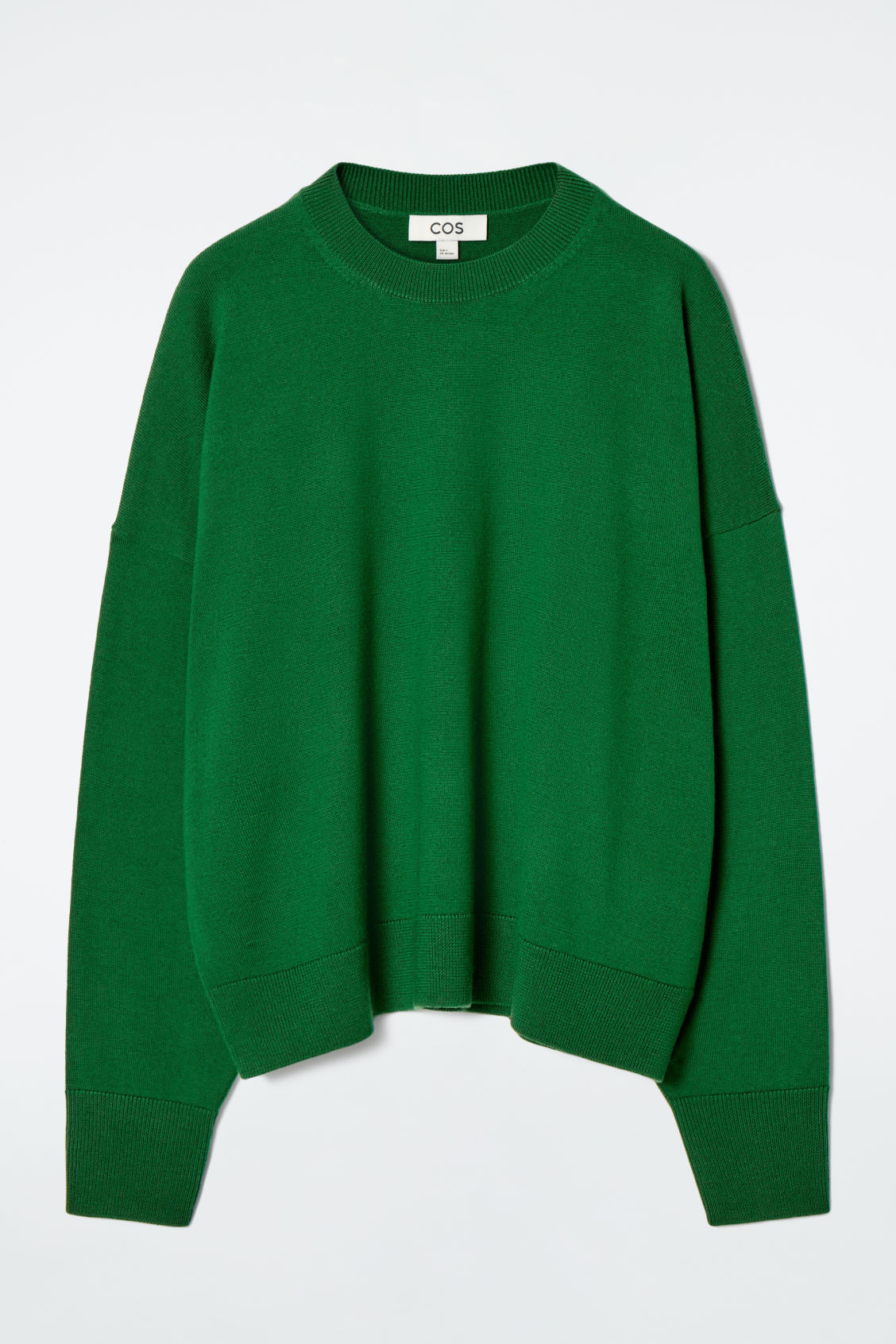 MERINO WOOL CREW-NECK SWEATER - DARK GREEN - Knitwear - COS | COS (US)
