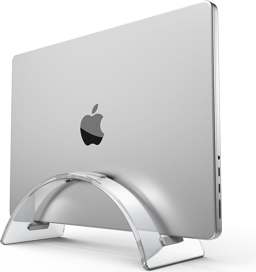 Acrylic Vertical Laptop Stand for Desk,Acrylic Invisible Desktop Notebook Dock,Vertical Laptop Ho... | Amazon (US)