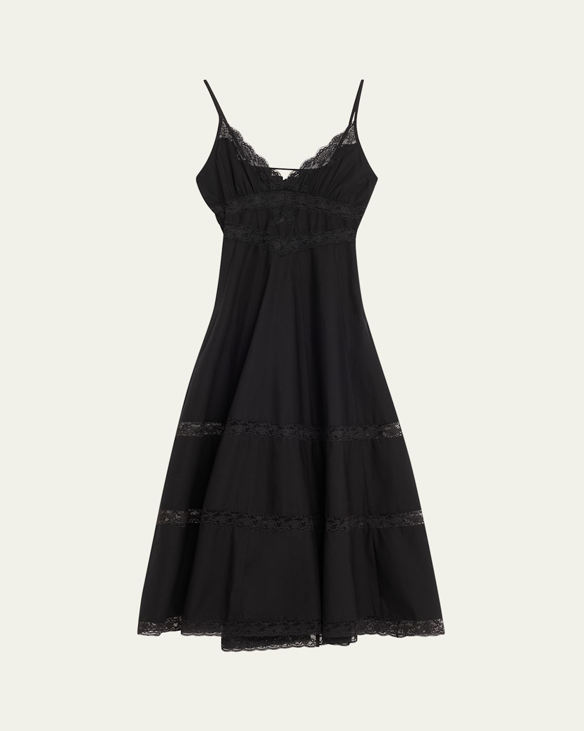 Catryn Lace-Trim Midi Dress | Bergdorf Goodman