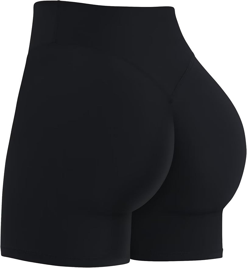 Sunzel Women's Invisible Butt Scrunch Shorts, High Waisted Biker Shorts, Gym Workout Yoga Running... | Amazon (US)