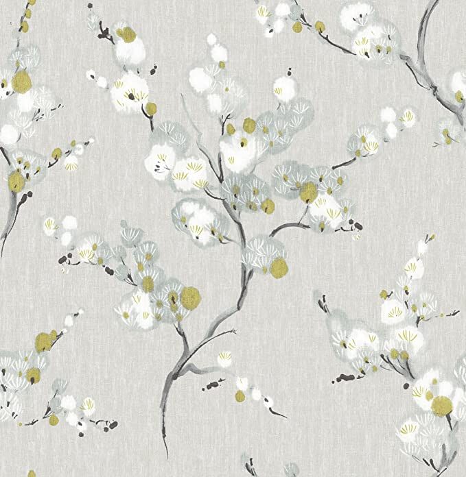 NuWallpaper NU2679 Mirei Peel & Stick Wallpaper, Grey | Amazon (US)