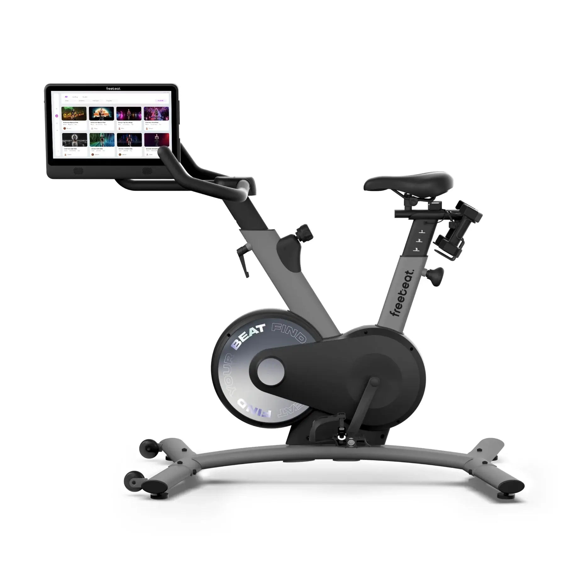 freebeat™ Boom Bike, Mist Grey | Stationary Exercise Bike | freebeat_(CA,AU,UK)