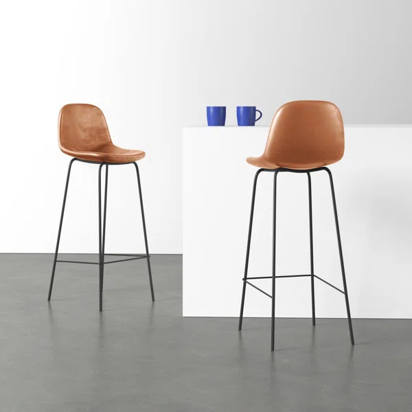 Kody Vegan Leather Bar & Counter Stool (Set of 2) | Wayfair North America