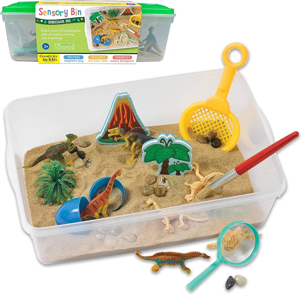 Creativity for Kids Sensory Bin: Dinosaur Dig - Dinosaur Toys for Toddler Boys and Girls | Amazon (US)