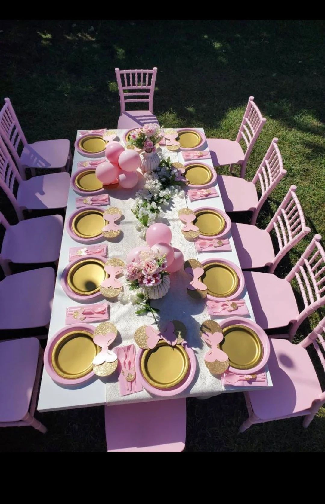 Gold and Pink Minnie Birthday Decor Pink Gold Glitter Minnie - Etsy | Etsy (US)