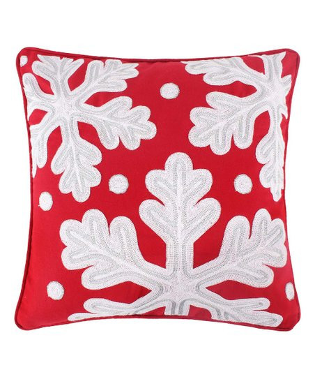 Levtex Home Red & White Snowflake Throw Pillow | Zulily