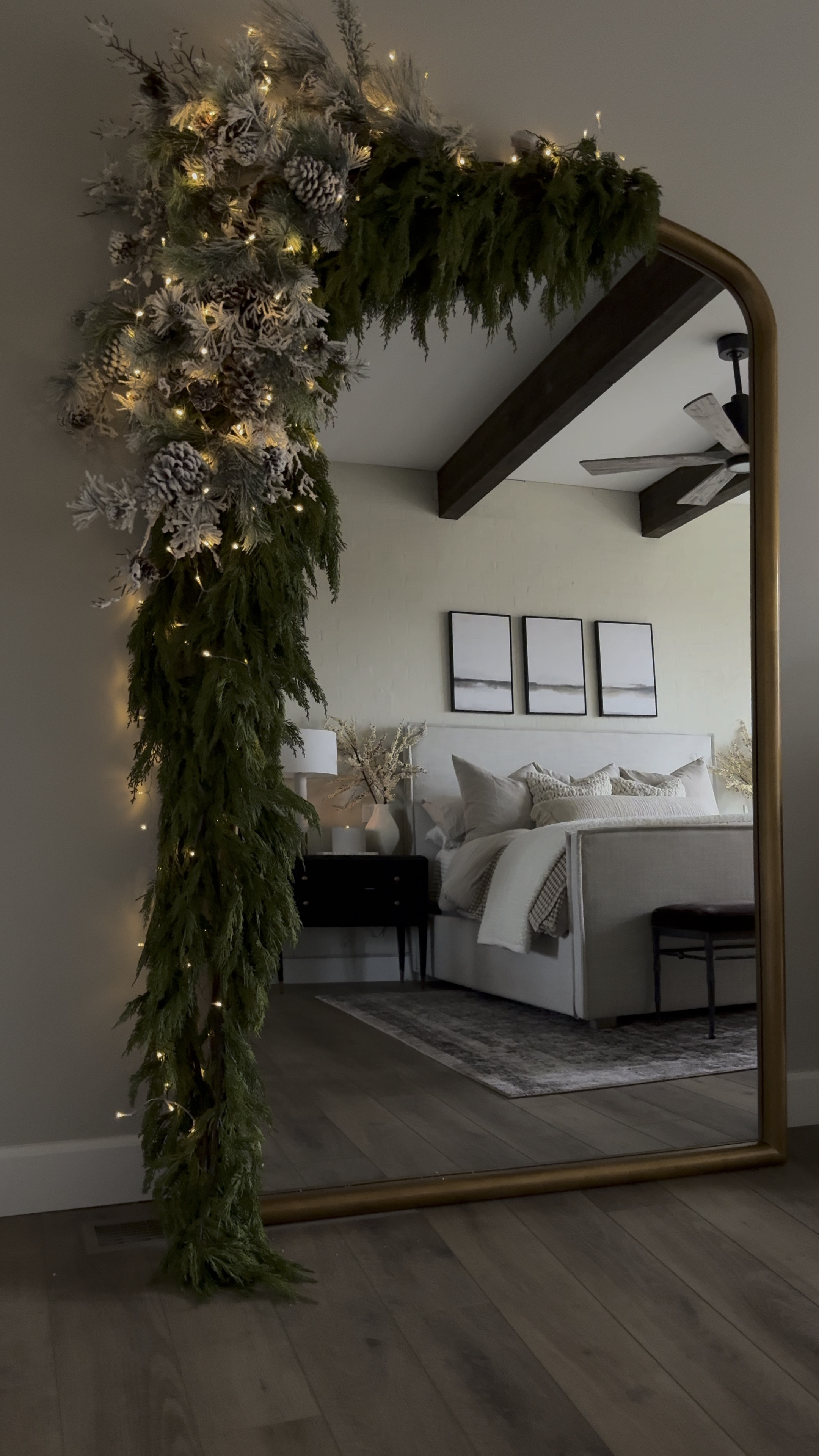 Master bedroom mirror and bedding links! 

#LTKHoliday #LTKhome #LTKSeasonal