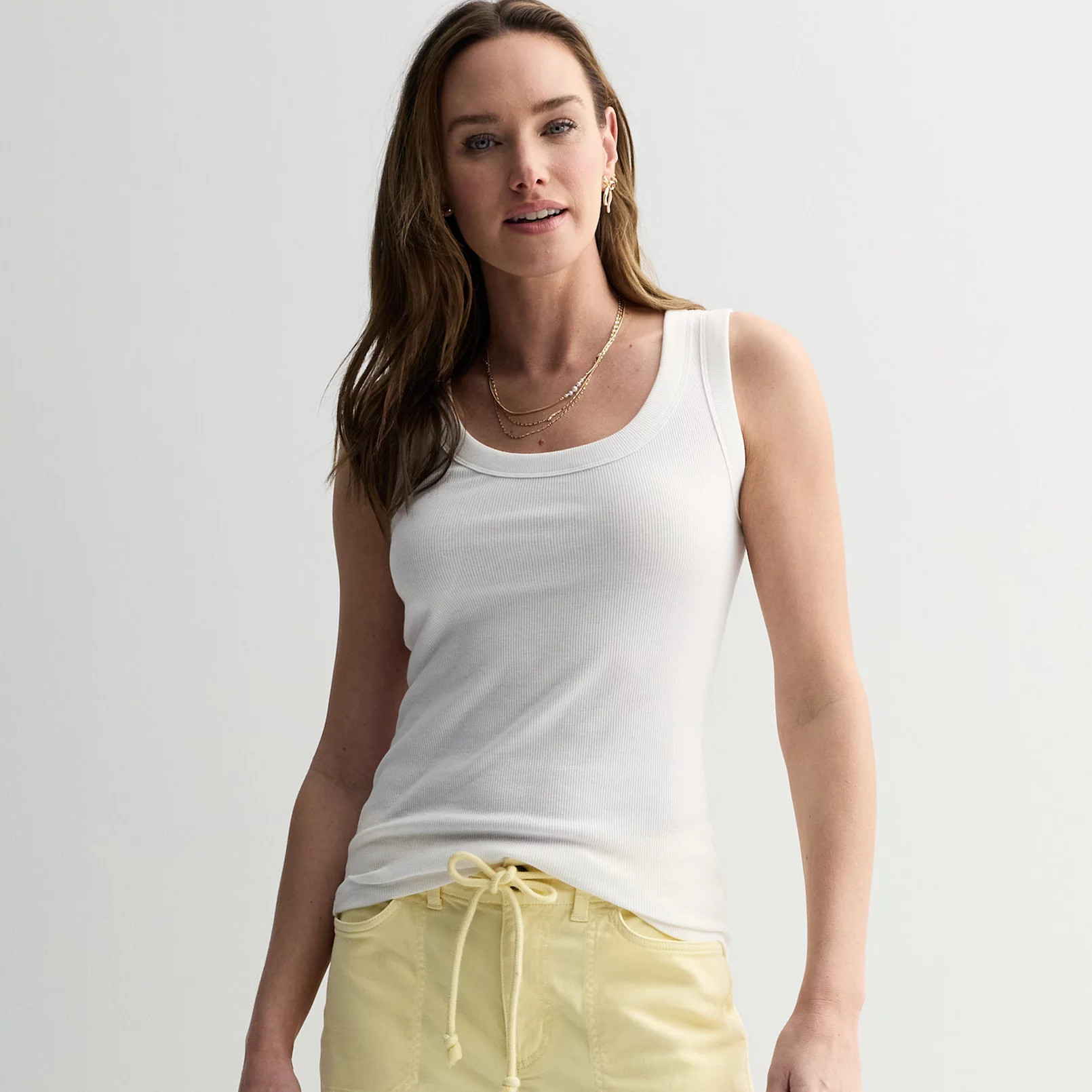 Women's Sonoma Goods For Life® Ribbed Scoop Neck Tank Top | Kohl's