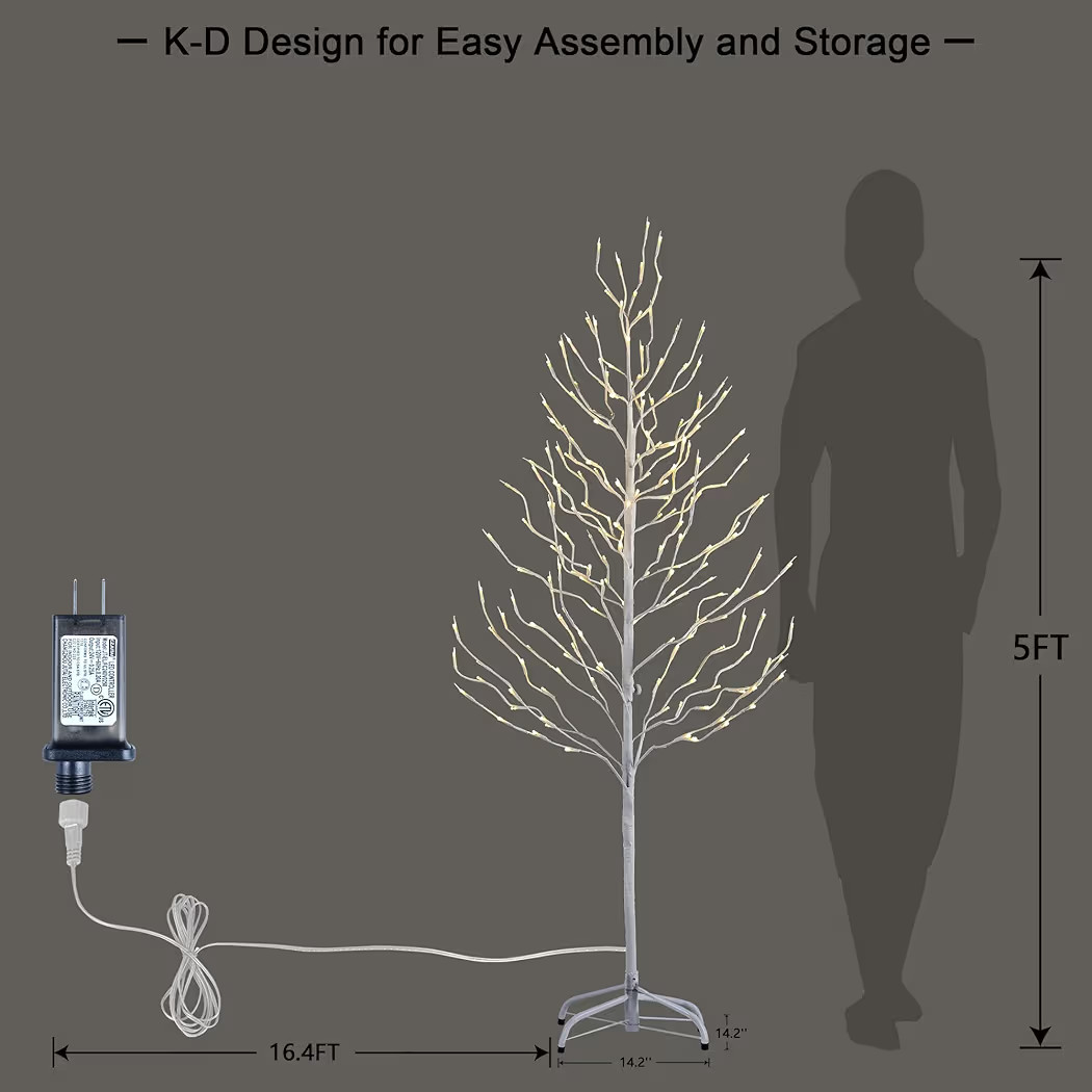 LIGHTSHARE 5FT 200L Lighted Star Light,Warm White Lighted Tree Decoration Light,Home/Festival/Par... | Amazon (US)