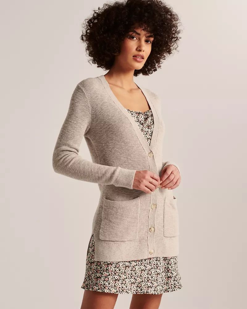 V-Neck Cardigan | Abercrombie & Fitch US & UK