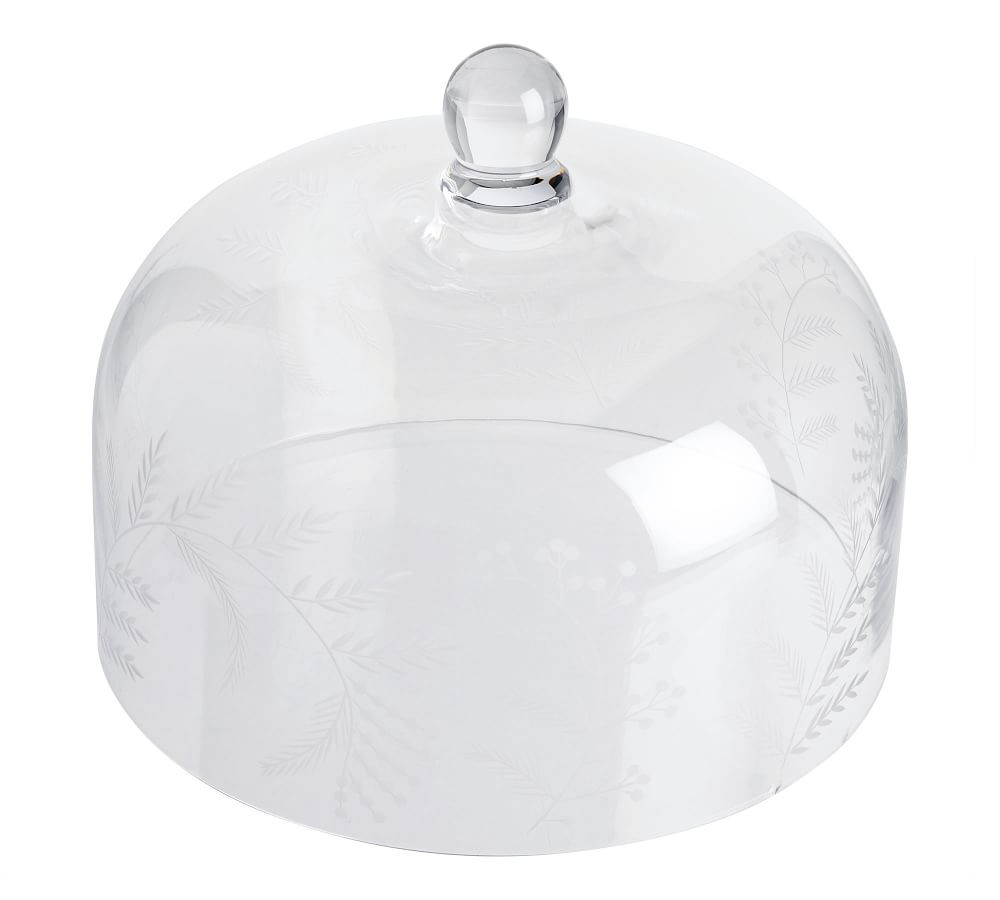 Monique Lhuillier Gabrielle Etched Glass Cake Dome | Pottery Barn (US)