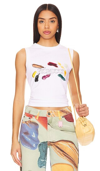 Artist Ribbed Vest in White | Revolve Clothing (Global)