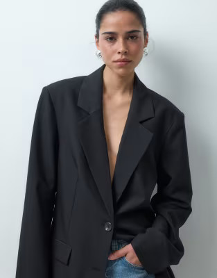 ASOS DESIGN Tailored oversized blazer in black | ASOS (Global)