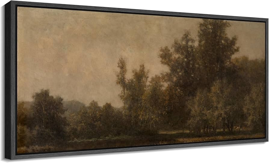 SIGNFORD Extra Large Framed Canvas Golden Woodland Edge Vintage Landscape Illustrations Modern Ar... | Amazon (US)
