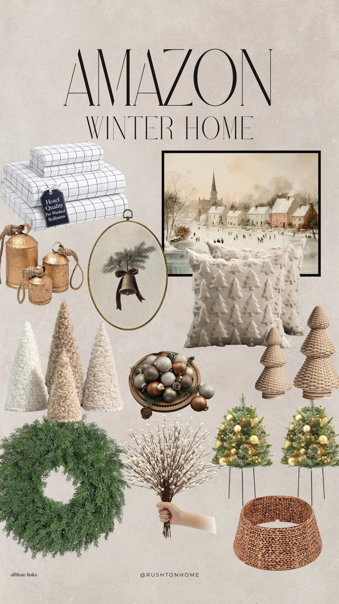 Amazon winter home decor, cozy winter home finds, amazon christmas decor, neutral christmas decor, winter living room decor, amazon home styling, holiday home ideas, textured pillows, winter wreath, faux greenery, cozy neutral home. 

 #LTKHoliday #LTKSeasonal #LTKHome