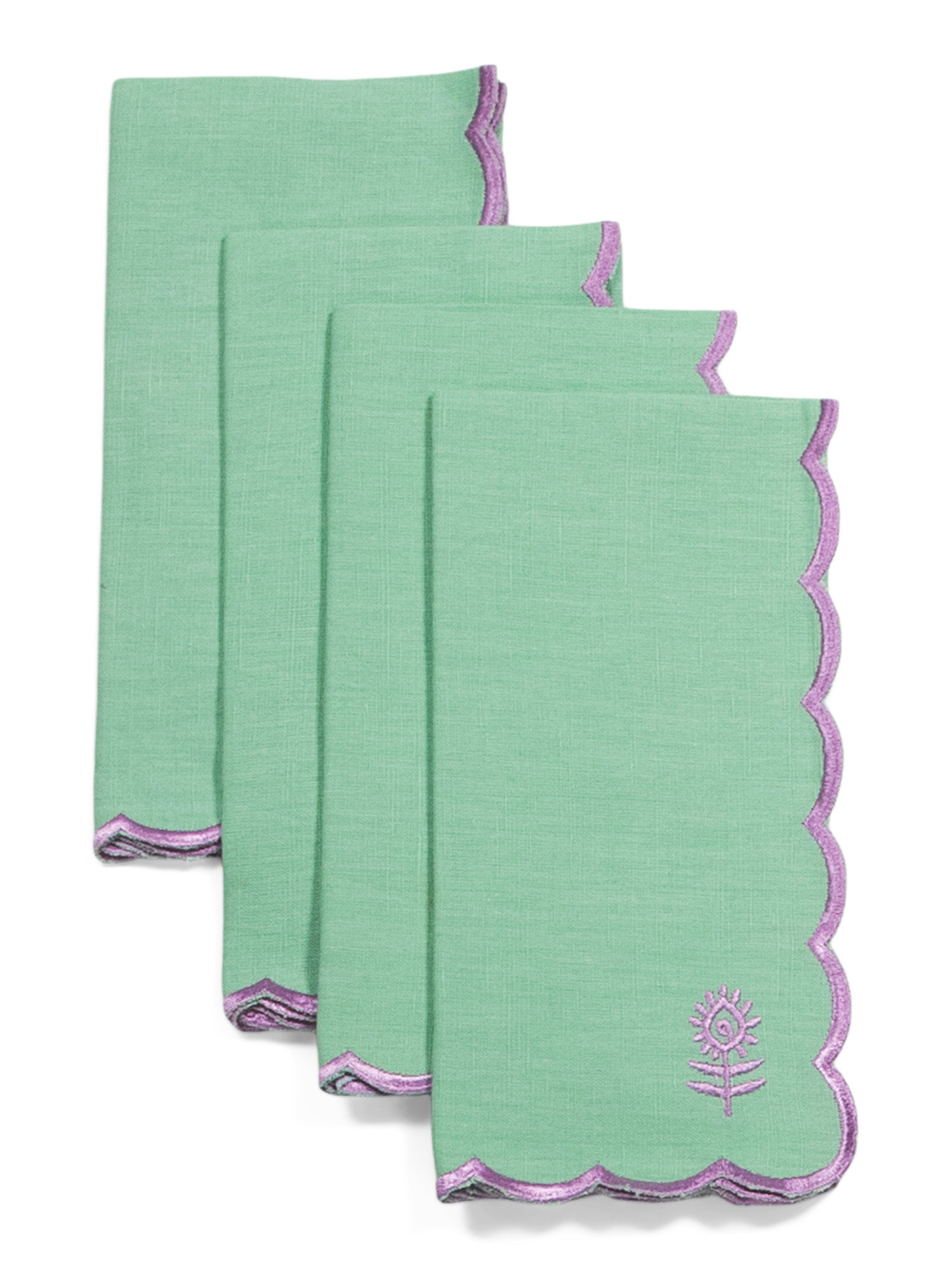 Set Of 4 Icon Linen Blend Napkins | TJ Maxx