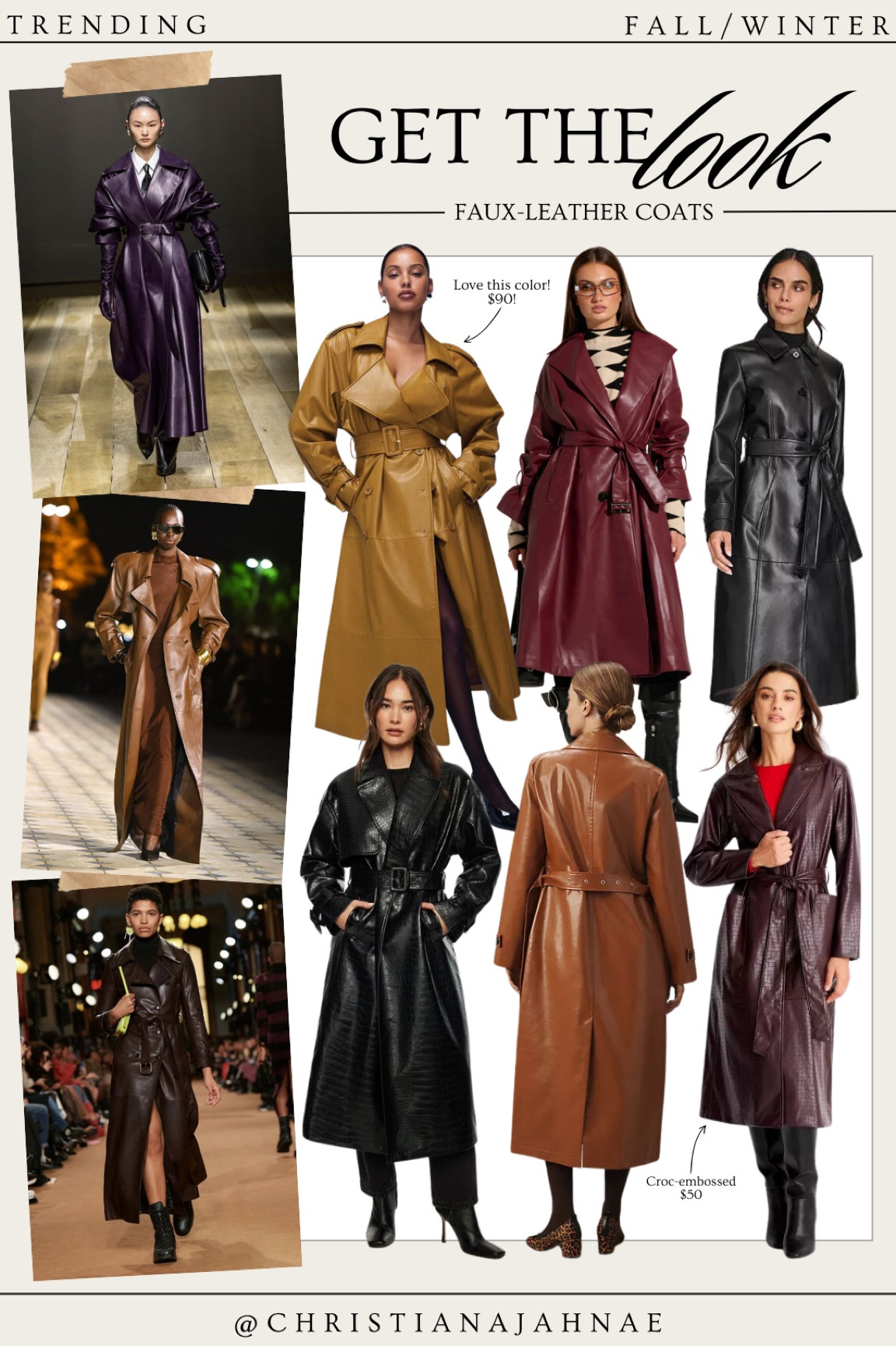 Get the look for less: affordable faux-leather trench coats for fall/winter 🍂

#LTKFindsUnder100 #LTKStyleTip