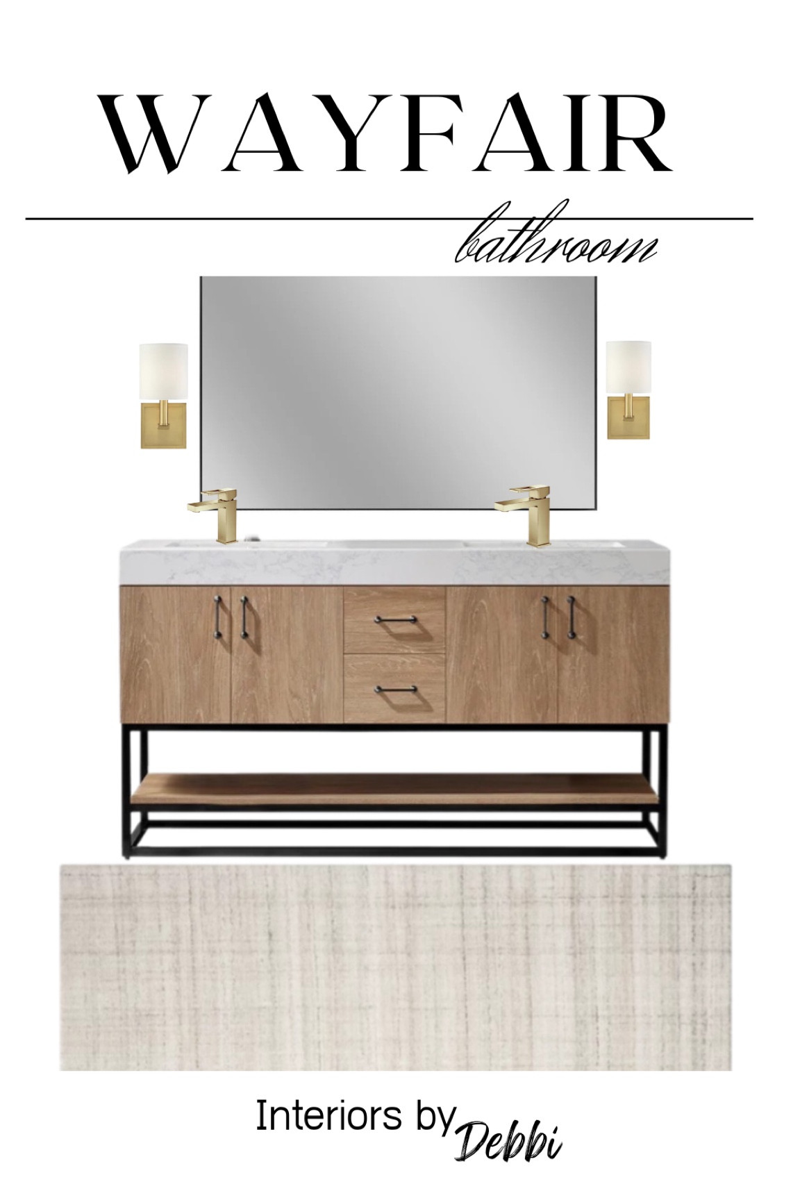 Way Day Sale
Bathroom vanity, area rug, sconces, bathroom faucet, vanity mirror, wayfair favorites, budget friendly, decor 
#wayfair #waydaysale 

#LTKFind #LTKSeasonal #LTKsalealert