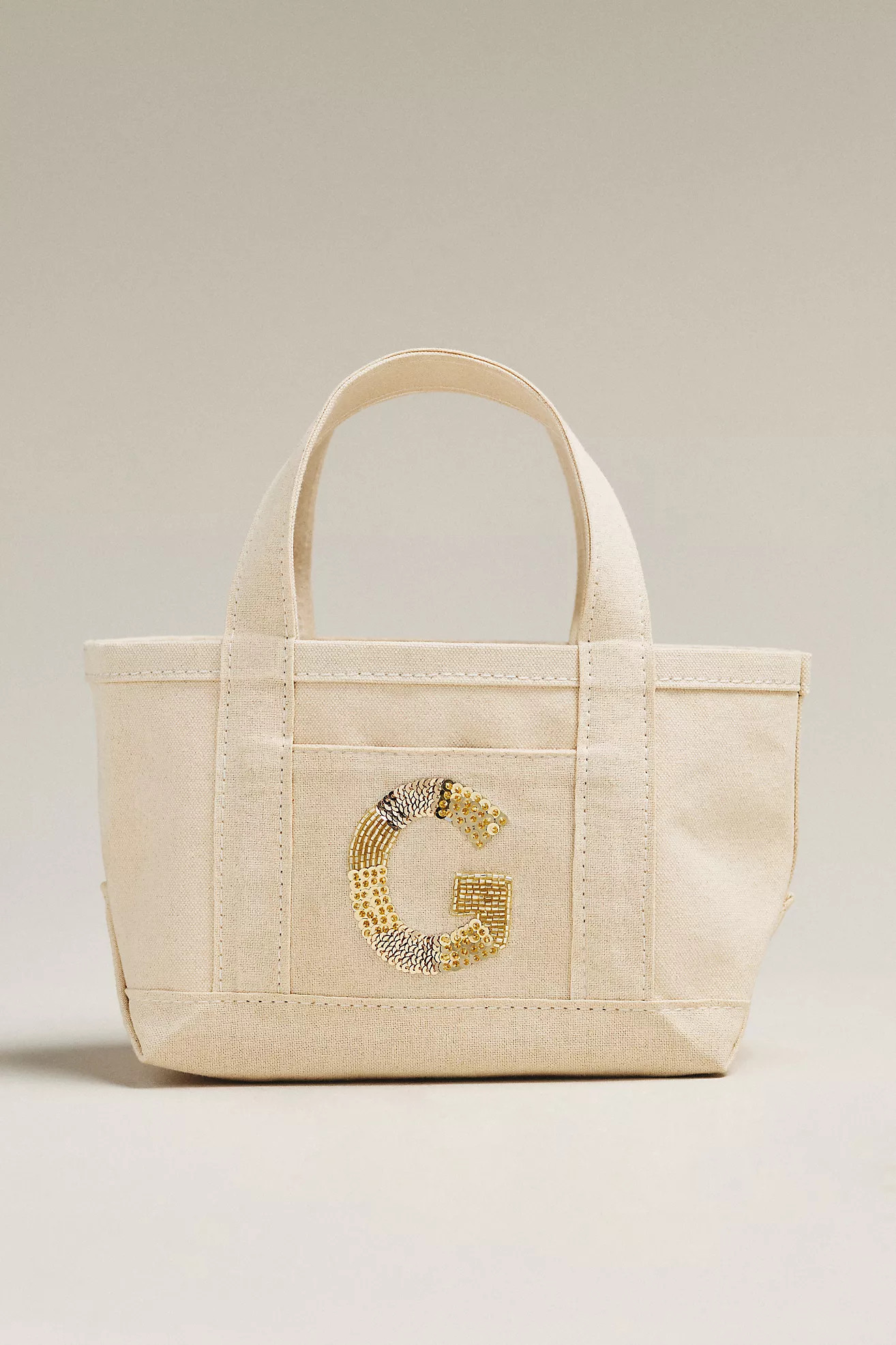The Hartley Monogram Mini Canvas Tote by Maeve | Anthropologie (US)