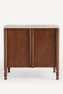 Dawn Marble-Top Single Bathroom Vanity | Anthropologie (US)