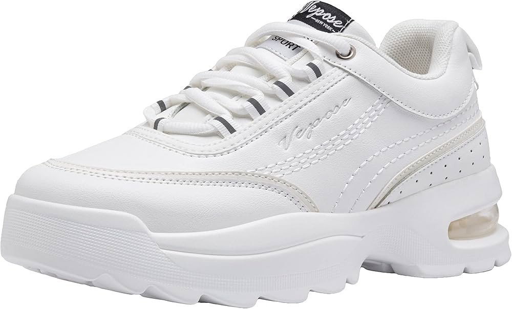 Vepose Women's 8019 Fashion Sneakers Air Cushion Lace-up Running Shoes Memory Foam Walking Sneake... | Amazon (US)