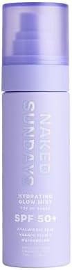 Naked Sundays SPF 50 Hydrating Glow Face Mist – Daily Sunscreen Spray & Makeup Setting Spray wi... | Amazon (US)