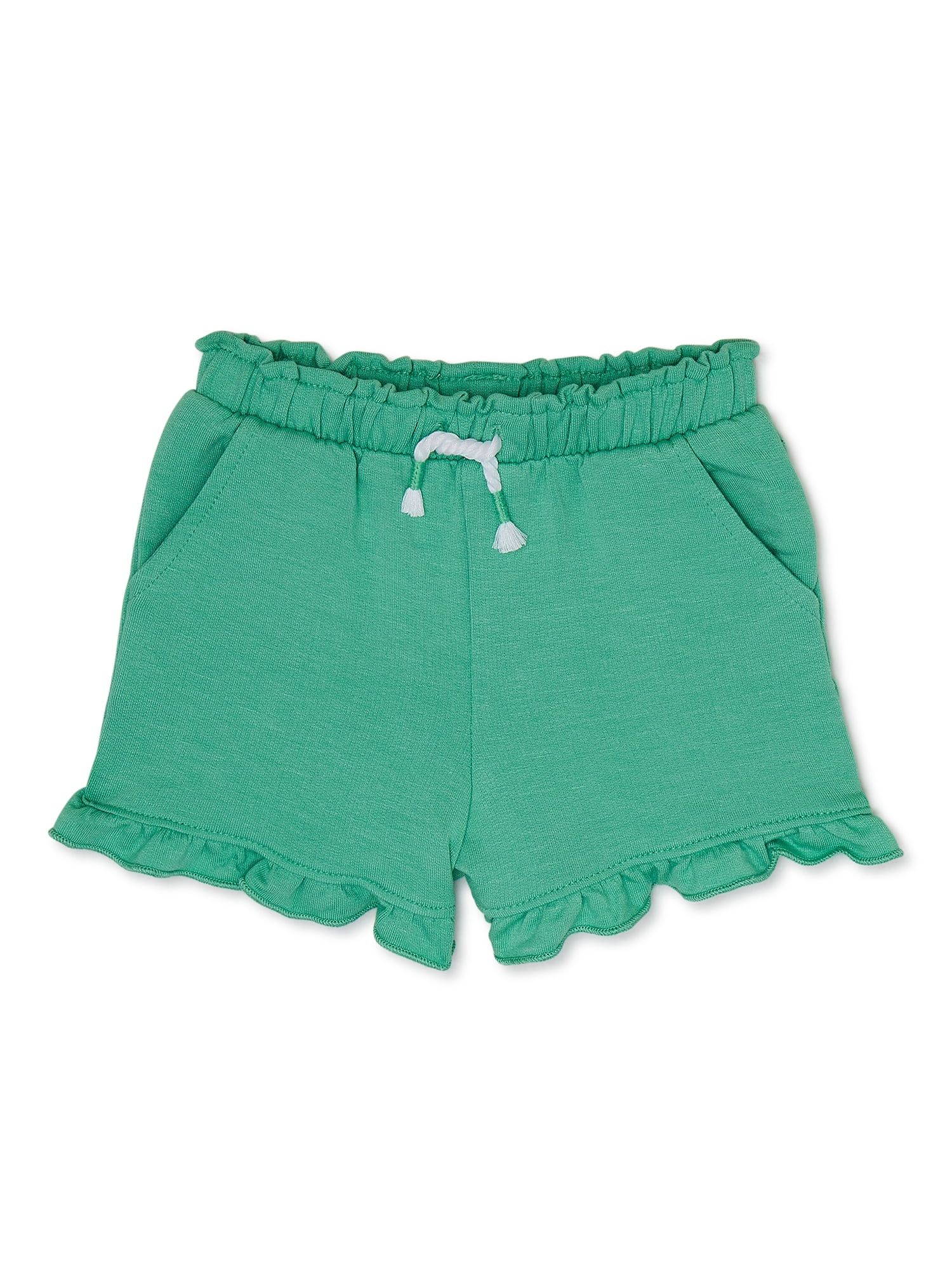 Garanimals Baby Girl French Terry Ruffle Shorts, Sizes 0-24 Months | Walmart (US)