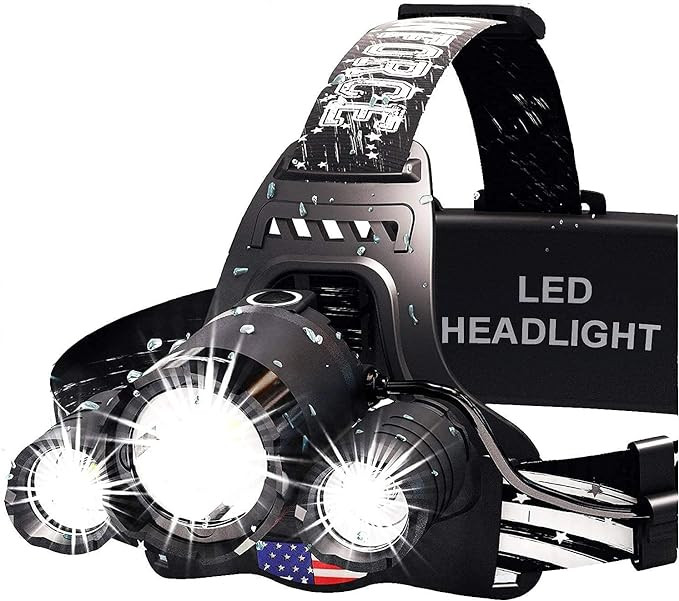 DanForce Headlamp. USB Rechargeable LED Head Lamp. Ultra Bright CREE 1080 Lumen Headlamp Flashlig... | Amazon (US)