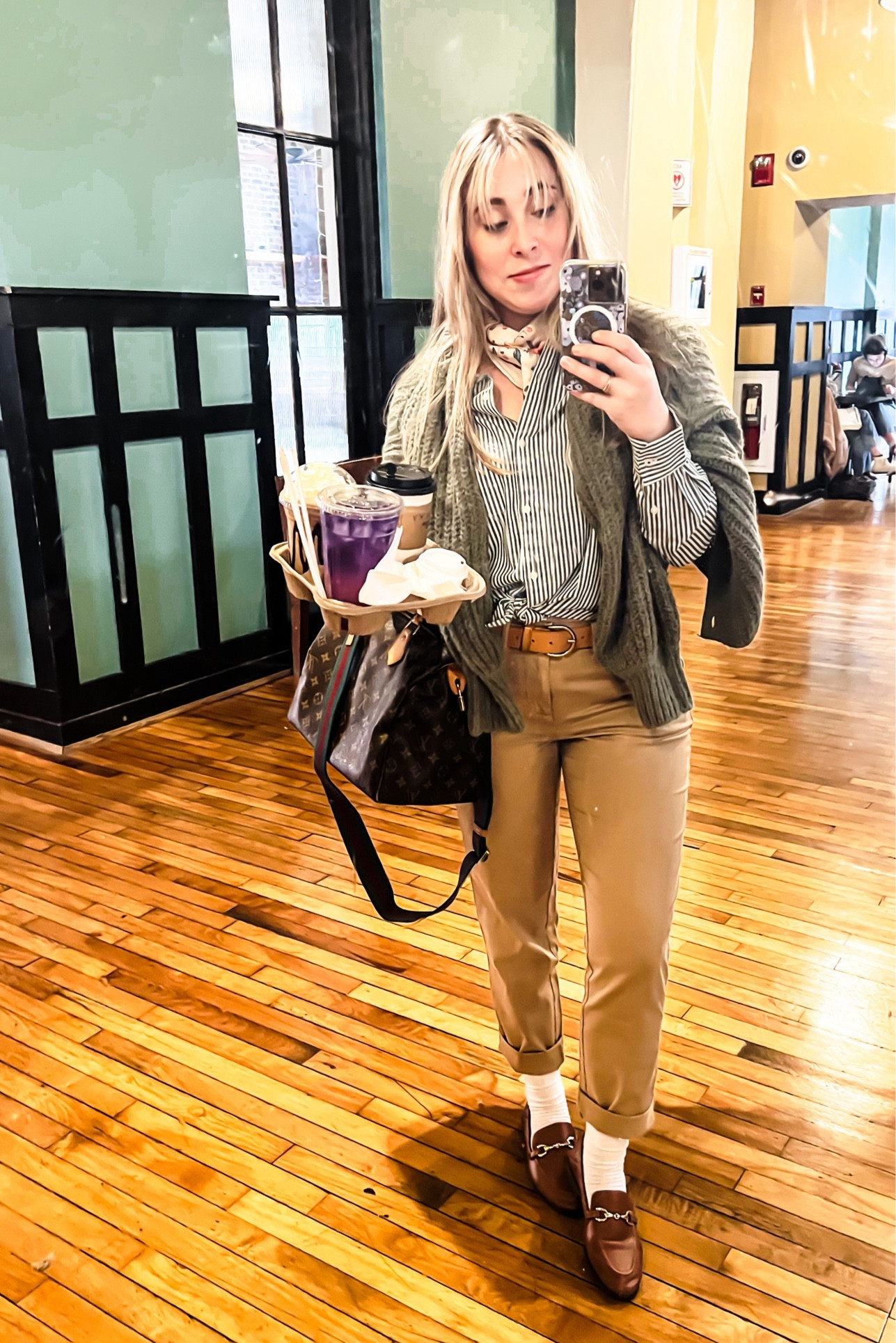Eclectic Grandpa trend unlocked, living in this green cardigan from Sezane, & this green striped button down & chinos from Vineyard Vines just arrived!

#LTKsalealert #LTKSeasonal #LTKstyletip