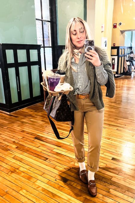 Eclectic Grandpa trend unlocked, living in this green cardigan from Sezane, & this green striped button down & chinos from Vineyard Vines just arrived!

#LTKsalealert #LTKSeasonal #LTKstyletip