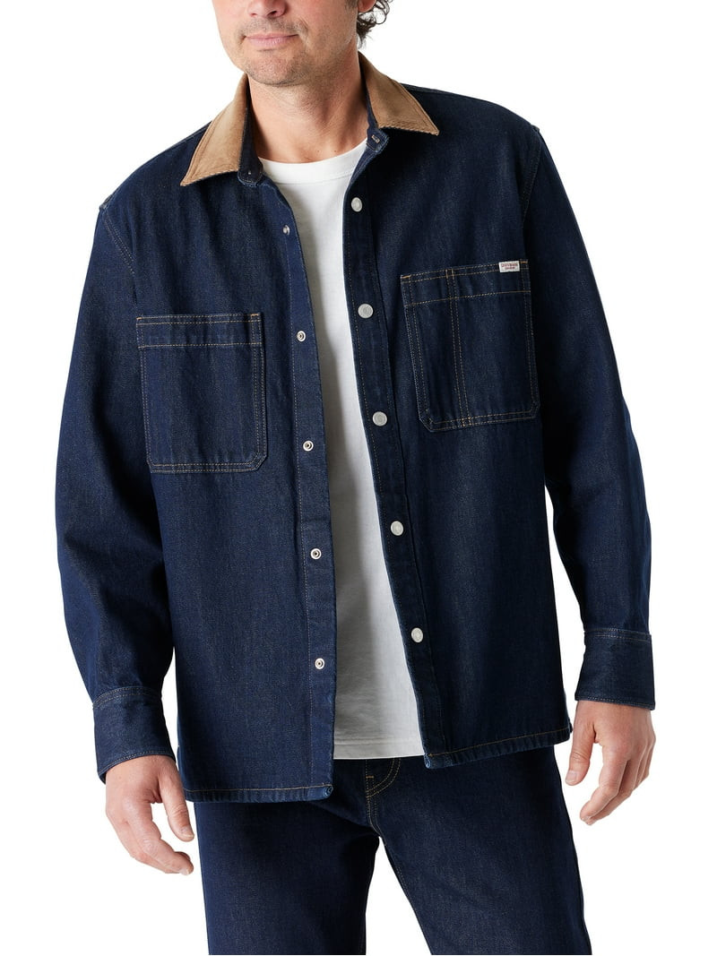 Levi Strauss Signature Men's Utility Corduroy Collar Shirt Jacket | Walmart (US)