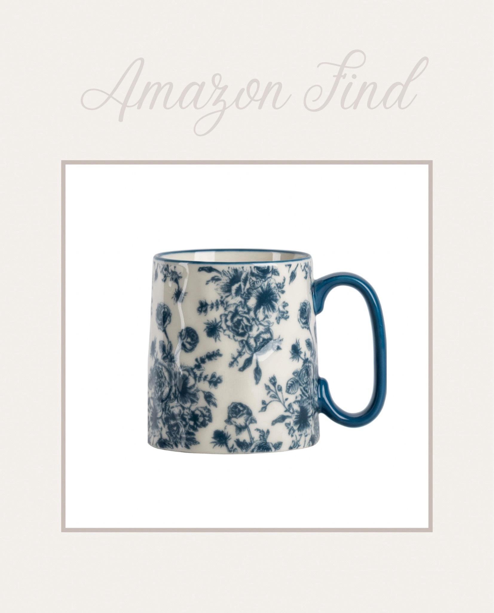 Blue floral coffee mug from Amazon 

#LTKHome #LTKFindsUnder50