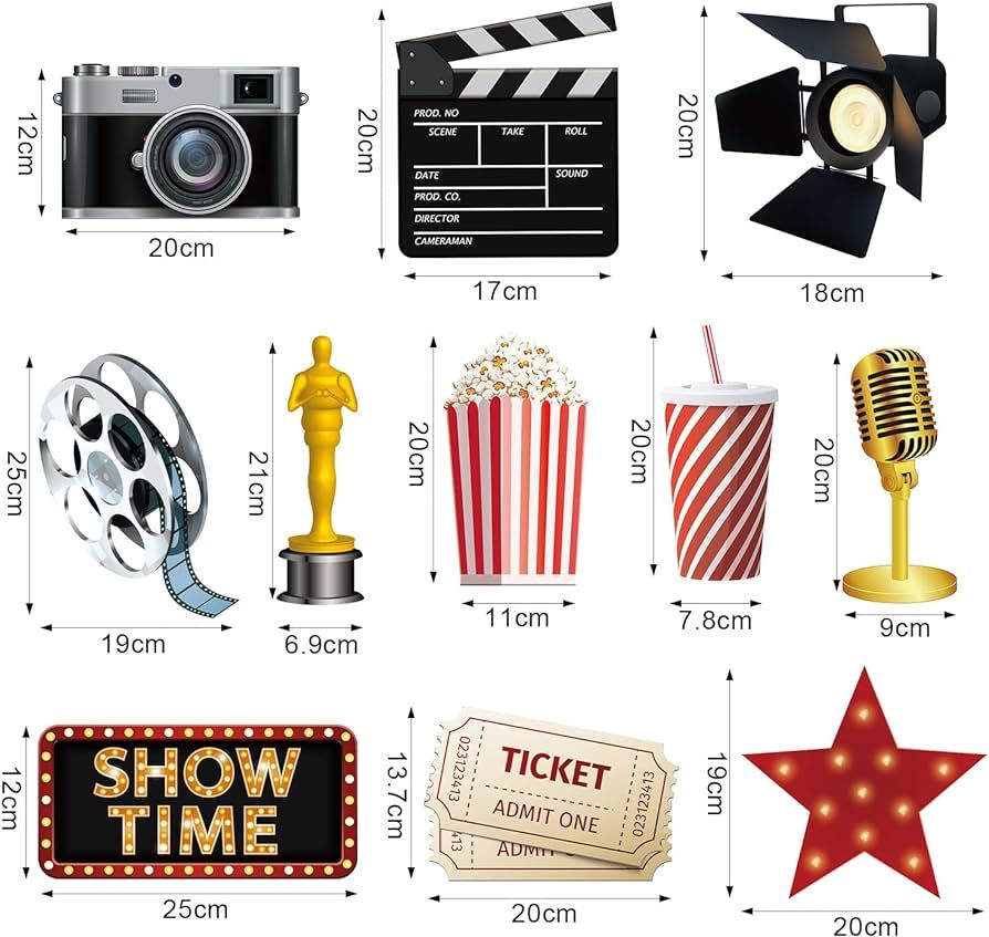 14 Pieces Movie Theme Photography Backdrop and Studio Props DIY Kit, VIP Stage Door Entrance Door... | Amazon (US)