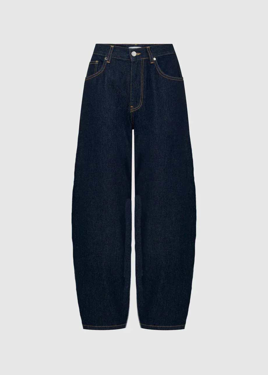 The Blake Barrel Jean in Dark Denim - Relaxed Fit Women's Jeans | WAT The Brand | WAT The Brand