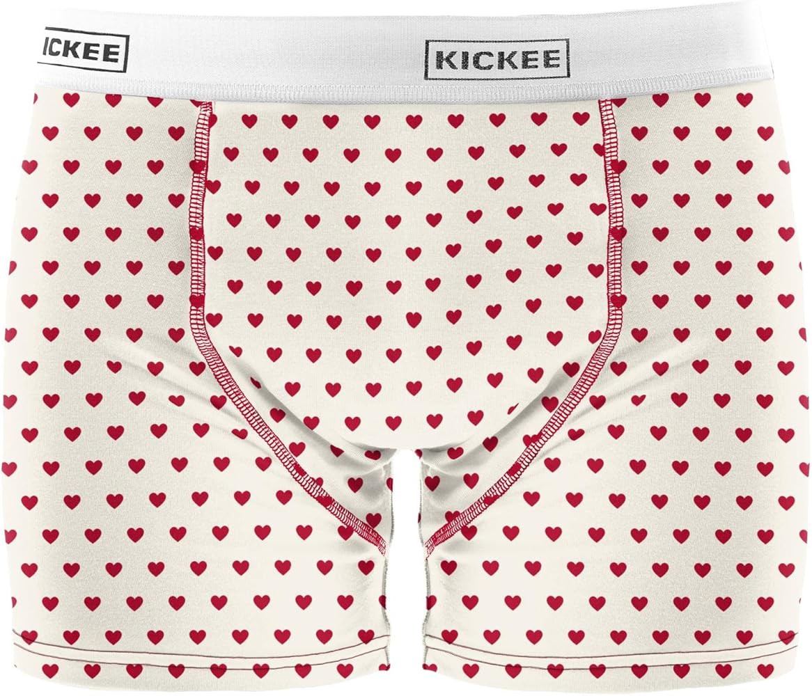 KICKEE Full of Hearts Men’s Underwear, Silky Soft and Comfy Fitted Underwear | Amazon (US)