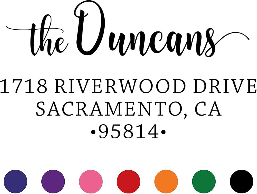 The Duncans Personalized Self-Inking Address Stamp | Envelope Return Address Stamp for Couples an... | Amazon (US)