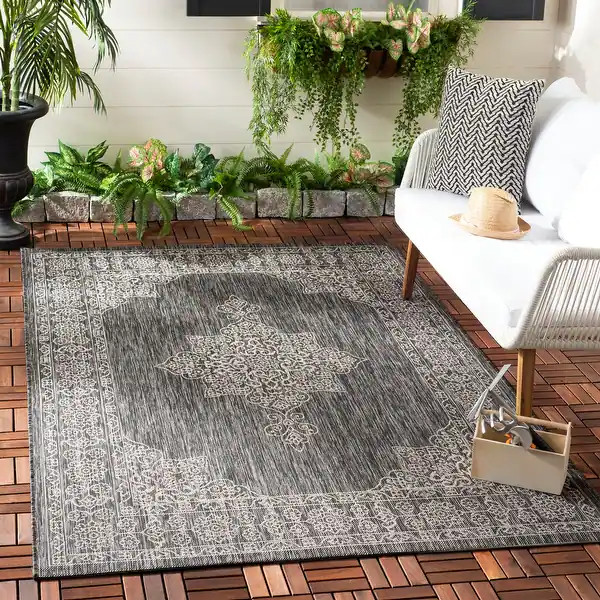 SAFAVIEH Courtyard Maralyn Indoor/ Outdoor Waterproof Patio Backyard Rug - Bed Bath & Beyond - 26... | Bed Bath & Beyond