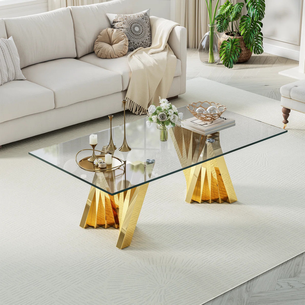 Glass Top Single Coffee Table | Wayfair North America