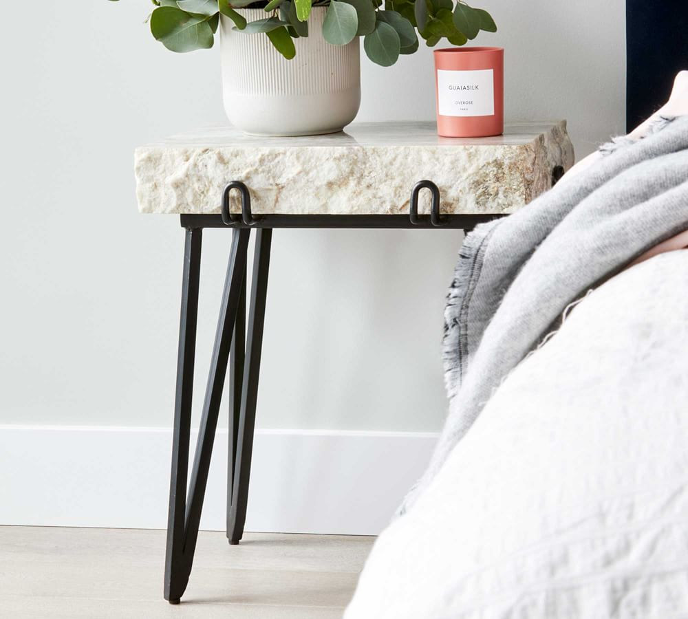 Esquimalt 19" Square Marble End Table | Pottery Barn (US)