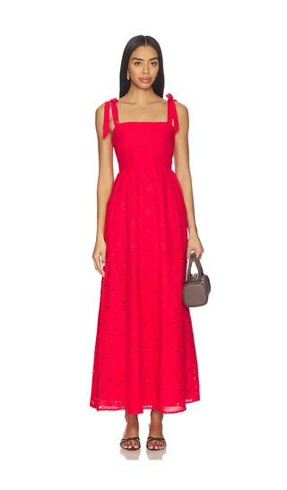 Charlotte Maxi Dress in Cherry Eyelet | Revolve Clothing (Global)